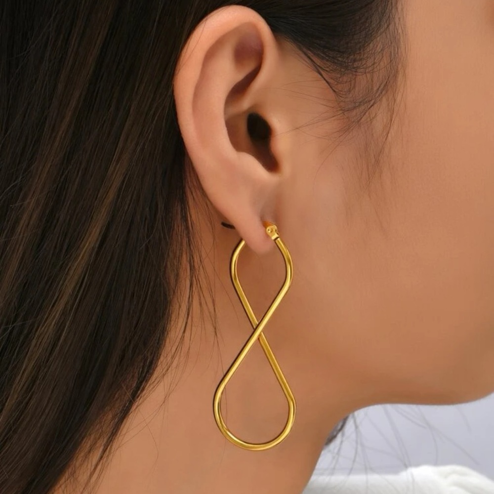 Gold Infinity Earrings